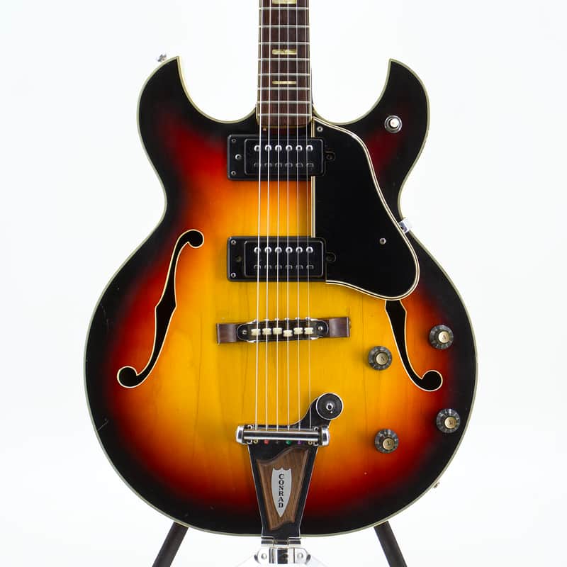Used Conrad 40080 Vintage Burst Hollow Body Electric Guitar image 1