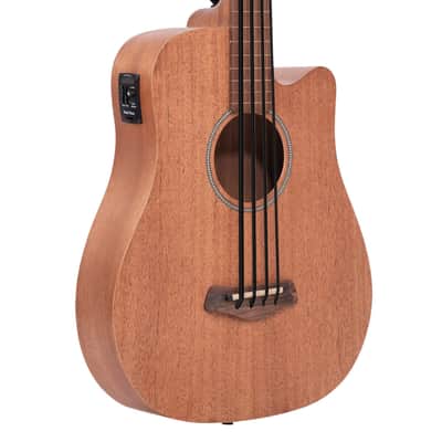 Gold Tone M-Bass25/FL Micro 25" Scale Fretless Acoustic/Electric Bass  - Natural image 1