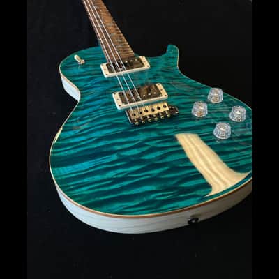 New Private Stock PRS Paul Reed Smith McCarty 594 Singlecut w/ Tremolo Turquoise One Piece Maple image 3