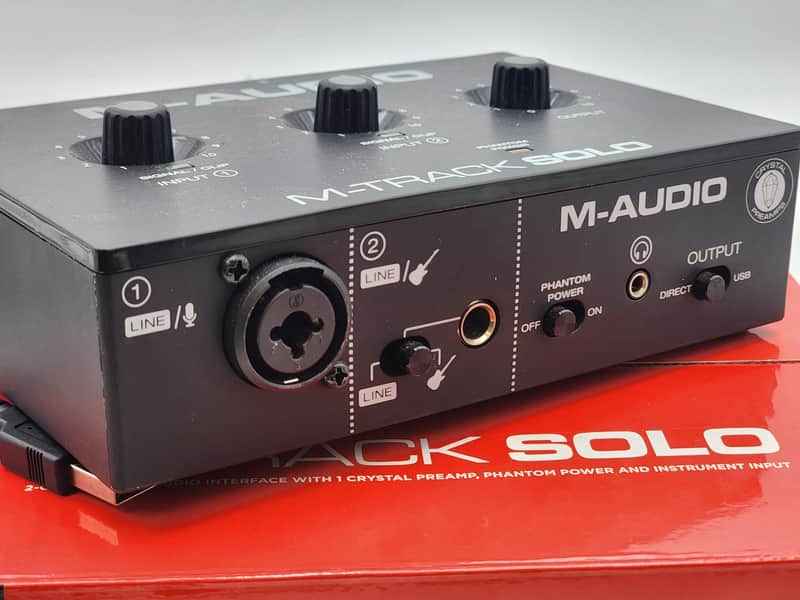 M-Audio M-Track Solo USB Audio Interface 2020 - Present - Black image 1