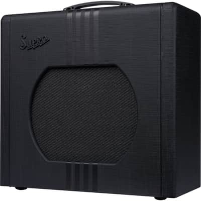 Supro Delta King 12 Reverb Black/Black (15 Watts, 1x12"), Black image 1