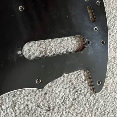 1970s Fender Mustang Duo Sonic guitar black pickguard image 2