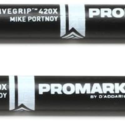 Promark Mike Portnoy ActiveGrip 420X Hickory - 5A - Wood Tip (10-pack) Bundle image 1