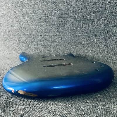 Metallic Blue 4 String Bass Guitar Body image 3