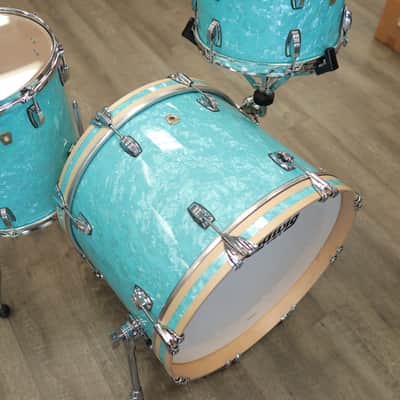 Ludwig Classic Maple Downbeat 3-Pc Shell Pack 12/14/20 (Teal Pearl) image 6