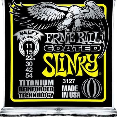 Ernie Ball P03127 Coated Beefy Slinky Electric Guitar Strings 11-54 image 2