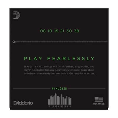 D'Addario NYXL 8-38 Carbon Steel Alloy - Electric Guitar Strings image 2