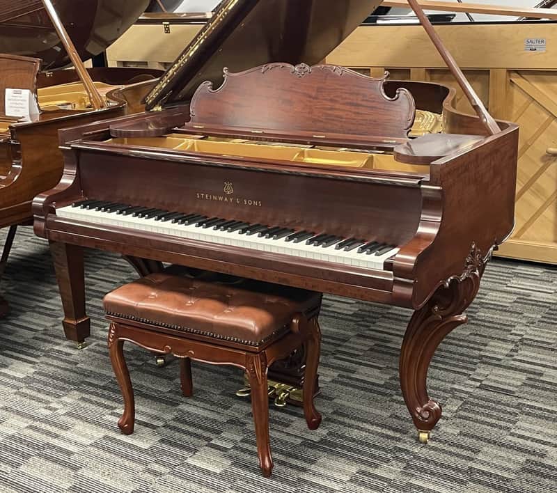 Steinway Model A 6'1" Louis XV Grand Piano 1911 (Restored) - Satin Mahogany