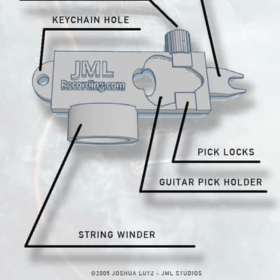 "The Luthier's Lifesaver" 4-in-1 Guitar Keychain Multi-tool image 3