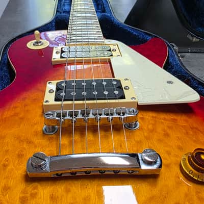 1994 Epiphone Les Paul Standard Birdseye Figured Top Korean Samick Long-Tenon MIK Korea Vintage 90s 1990's Gibson Truss Rod Cover image 3