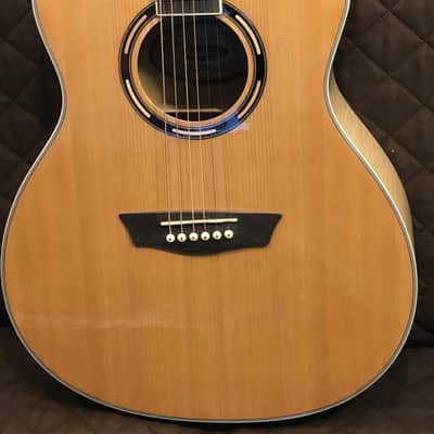 Washburn AG40CEK Grand Auditorium Spruce Top Flame Maple 6-String Acoustic-Electric Guitar w/Hard Case image 5