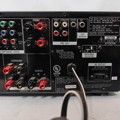 SONY STR-DA1ES 5.1 Channel 280 Watt Receiver Elevated Series - 2002 image 12