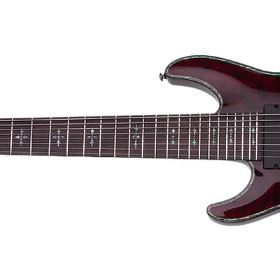 Schecter Hellraiser C-8 Left hand Electric Guitar - Black Cherry (133) image 3