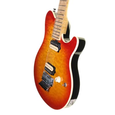 Ernie Ball USA Music Man Axis Electric Guitar, Cherry Burst with Hard Case image 7