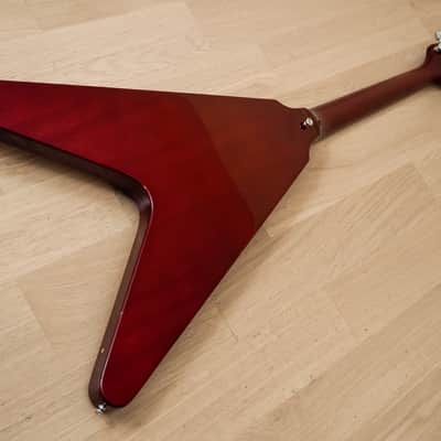 2008 Edwards by ESP E-FV-85D Flying V 67-Style Electric Guitar Cherry w/ USA Duncans, Japan image 13