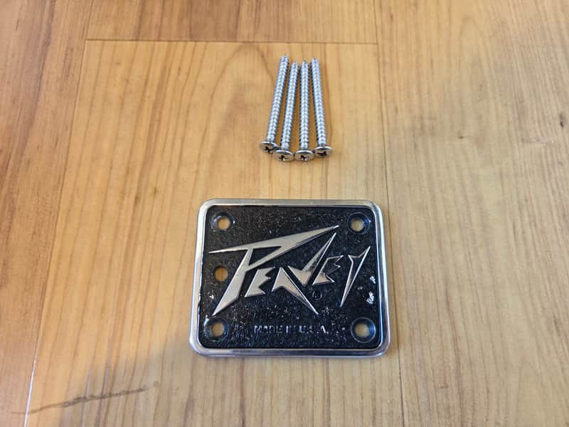 Vintage Early 1980's Peavey T-Series Guitar Neck Plate w/ Mounting Screws! image 1