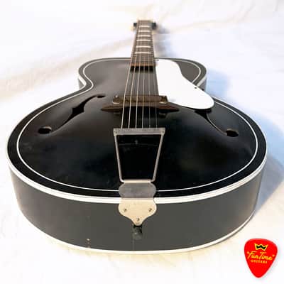 1960s Silvertone 658 “Tuxedo” Archtop Acoustic Guitar by Kay – “The Wolf” image 13