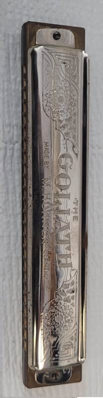Vintage Hohner Goliath Harmonica 453/48 M Clé de C + Boîte Allemagne Instrument image 1