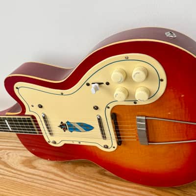 Silvertone 1382L Thin Twin Jimmy Reed 1950's - Cherry Sunburst image 7