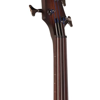 Ibanez SRF700 Portamento Fretless Bass Guitar Brown Burst image 4