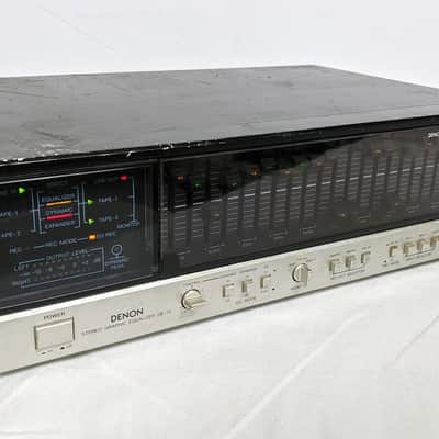 Rare Denon DE-70 Dual 12 Band Stereo Graphic Equalizer MIJ 1980's Black image 1