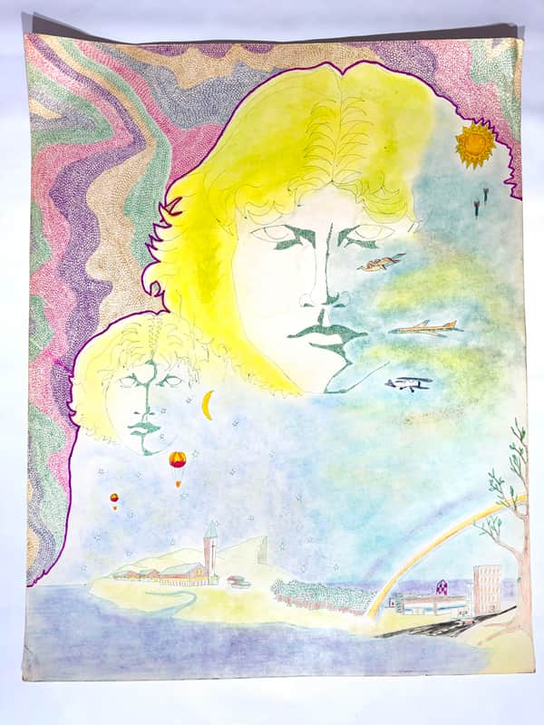 JIM MORRISON ARTWORK !! 1960's Dwight Russ Artwork image 1
