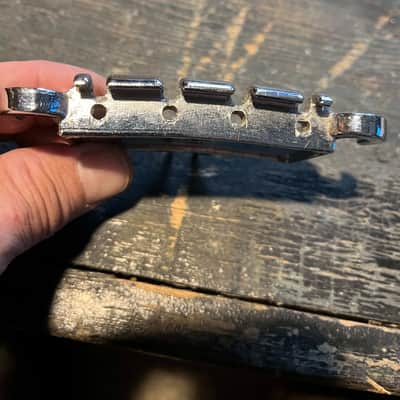 Gibson Bass bridge plate 70's 80's - chr image 3