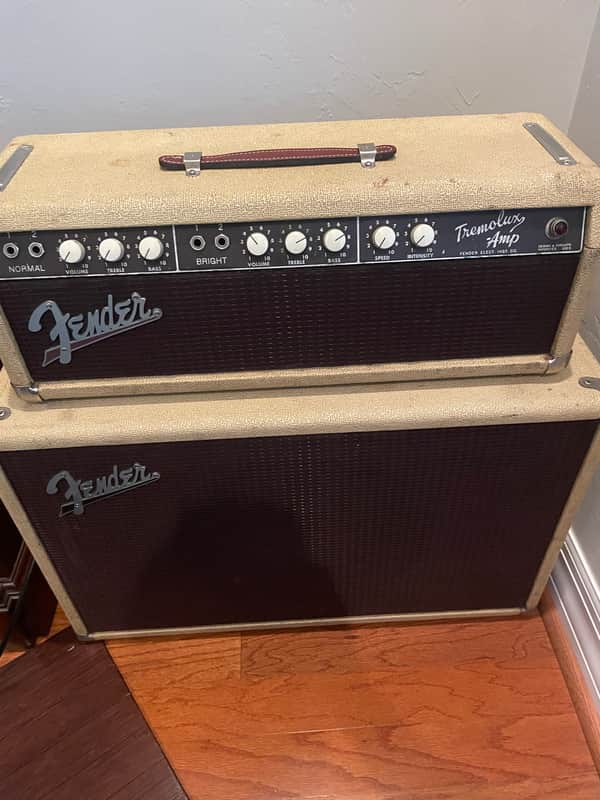 Fender Tremolux 6G9-A 30-Watt 1x10" Piggyback Guitar Amp 1960 - 1963 - Blonde image 1