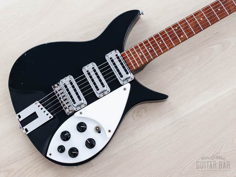 1994 Rickenbacker 350V63 Liverpool Jetglo, Full Scale w/ Hot Toaster Top Pickups, Case image 1