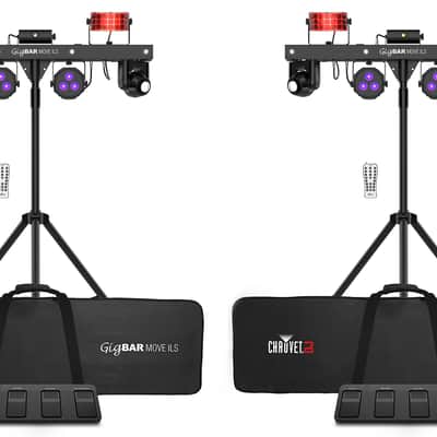 (2) Chauvet DJ GIGBAR MOVE ILS Moving Head/Derby/Wash/Laser/Strobe Light Kits image 1