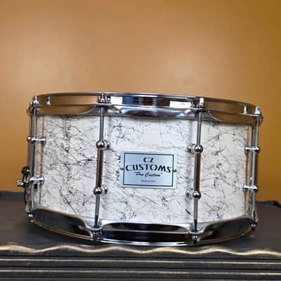 CZ Customs Snare Drum - White Shatter  14x6.5" image 2