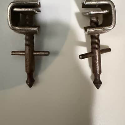 Ludwig 2 Clip Mount Bass Drum Spur Vintage image 4
