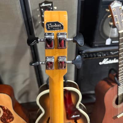 Aria Diamond Violin Bass Scroll 1960's sunburst image 4