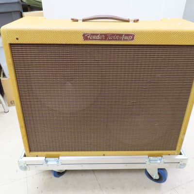 Fender Twin-Amp, Model 5E8-A, '57, 2 x 12" Tube Amp w/ Roadie ATA Case (Casters) image 1