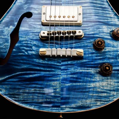 PRS USA Paul Reed Smith McCarty 594 Semi-Hollow Wood Library "Faded Blue Jeans + Ebony" (2021) image 5