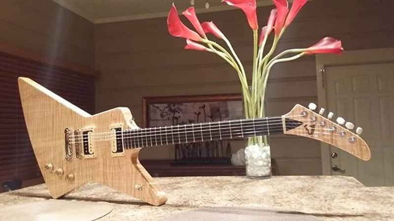 Dave Vogele Custom Guitars Hand Made Explorer 2014 Natural / Blonde image 1