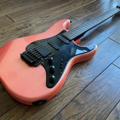 1980s Fresher HSS Stratocaster Electric Guitar Shell Pink Floyd Rose MIJ Japan image 5