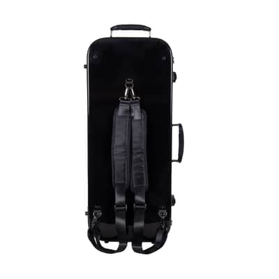 Crossrock Fiberglass Double Case for Two 4/4 Full Size Violins, Backpack Style in Black image 5