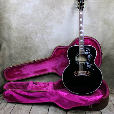 Gibson J-200 Acoustic Guitar - Ebony - W/OHC - 1991 image 8