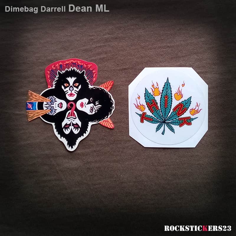 Immagine Dimebag Darrell guitar stickers decal THINK - 1