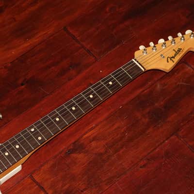 1963 Fender Duo-Sonic, Rare Olympic White & Brown guard (FEE1172) image 8