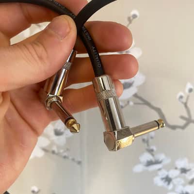 Rockboard Flat Patch 1/4" TS Instrument Cable - 45cm 2010s - Black image 1