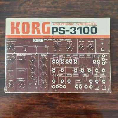Korg PS-3100 Polyphonic Synthesizer **RARE** original Owner's manual in English and Japanese