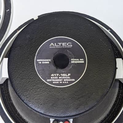 Matched Pair! Altec Lansing 12" Bass Musical Instrument Speakers #417-16LF - Very Clean - Sound Excellent! image 2