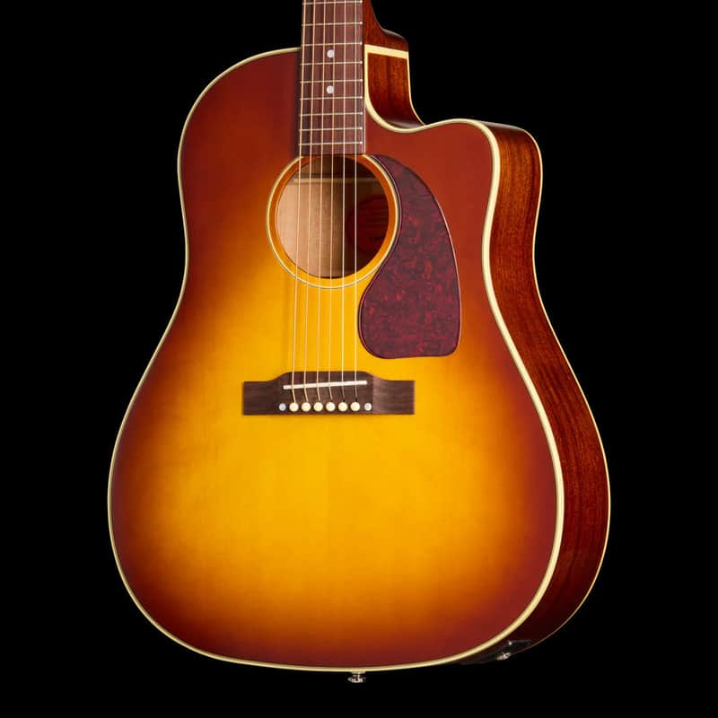 Epiphone J-45 Standard EC Honey Burst Acoustic Electric with Gig Bag image 1