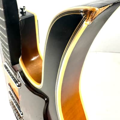 Vintage Silvertone Longhorn Danelectro hybrid electric guitar The Awesomesauce Longhorn 1968 - Sunburst image 5