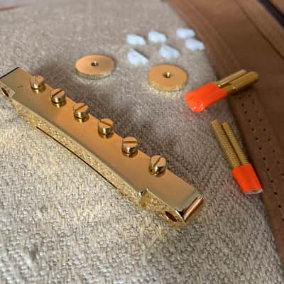 Gibson PBBR-065 Historic Non-Wire ABR-1 Tune-O-Matic Bridge 2025-24K Gold plated image 3