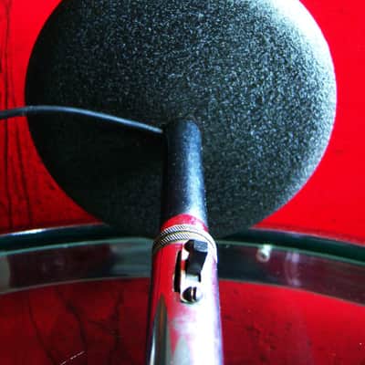 Vintage RARE 1950's Astatic D-104 crystal "Lollipop" microphone Chrome w adapter & Atlas DS-5 desk stand PROP DISPLAY image 11