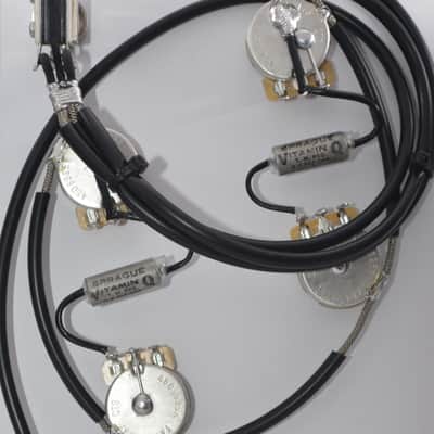 L5 Gibson ® or Epiphone ® Type Wiring Harness by JEL 525k CTS .022 Sprague Vitamin Q NOS image 1