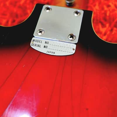 Truetone 5DC9863 (Teisco Kawai EP-8T) 60's - Hollowbody Electric Guitar Redburst image 10